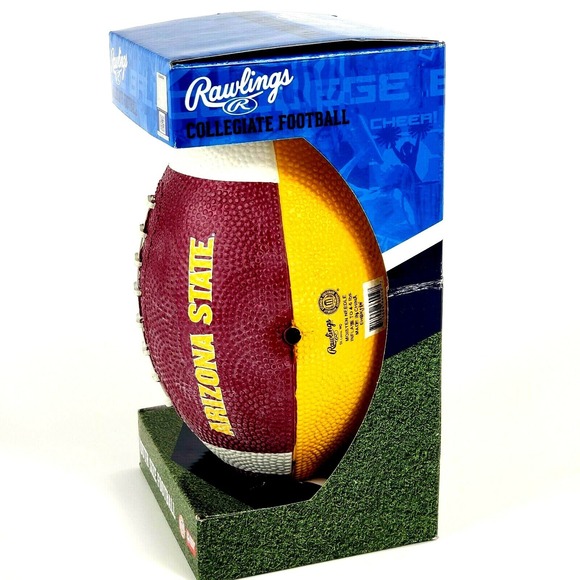 Rawlings Arizona State Collegiate Youth Size Football Red and Yellow - Picture 6 of 6